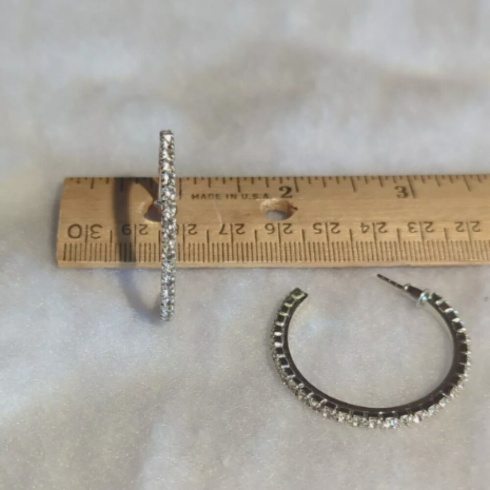 Rhinestone Fashion Hoop Earrings
